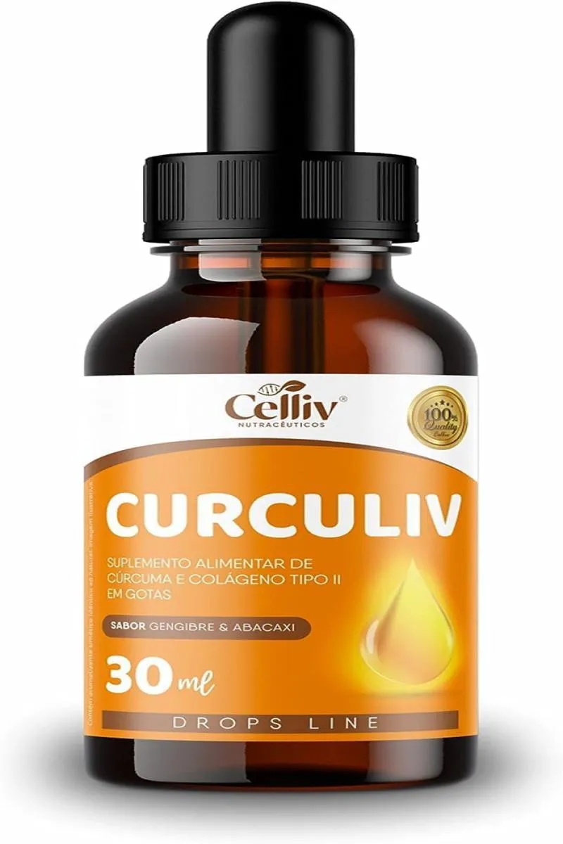 CURCULIV - CúRCUMA E COLáGENO TIPO II GOTAS 30ML CELLIV
