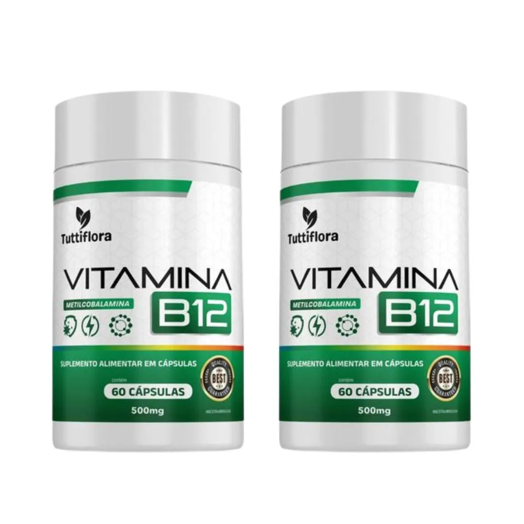 KIT 2X VITAMINA B12 (METILCOBALAMINA) 60 CáPSULAS TUTTIFLORA