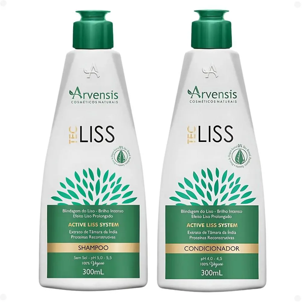 KIT ARVENSIS TEC LISS: SHAMPOO E CONDICIONADOR 300ML