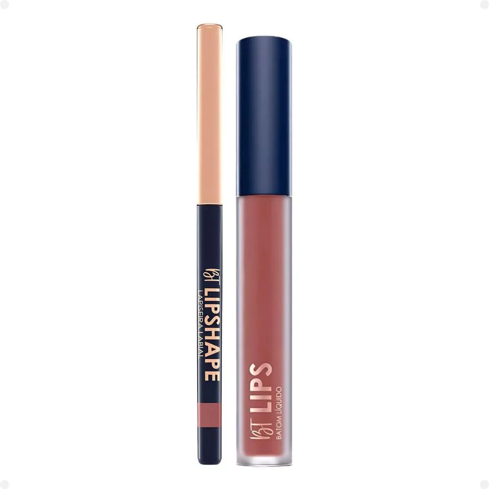KIT BRUNA TAVARES BT: BATOM LíQUIDO GABRIELA E LAPISEIRA LABIAL MARSALA