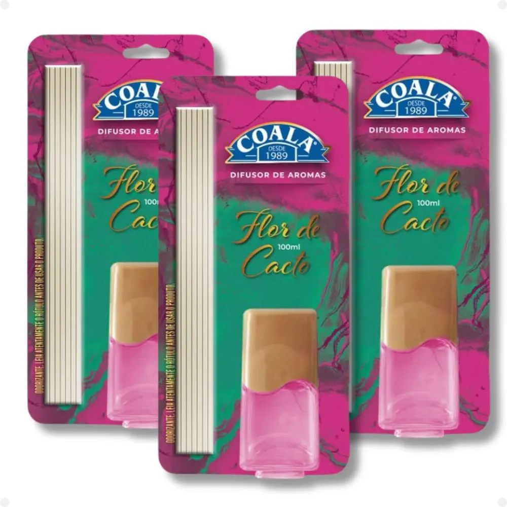 KIT COALA: 3 DIFUSORES DE AROMAS FLOR DE CACTO 100ML