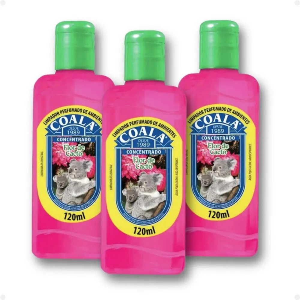 KIT COALA: 3 LIMPADORES PERFUMADOS FLOR DE CACTO 120ML
