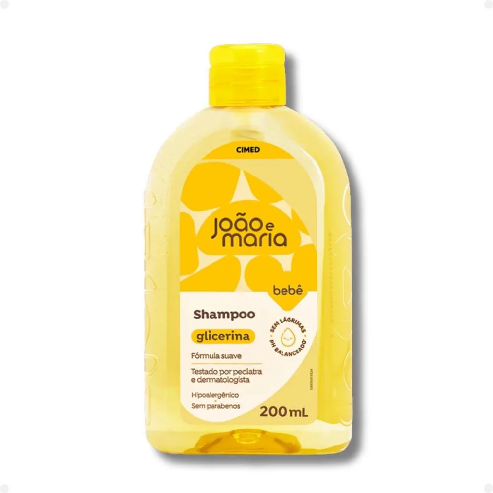 SHAMPOO JOãO E MARIA CIMED BEBê GLICERINA 200ML