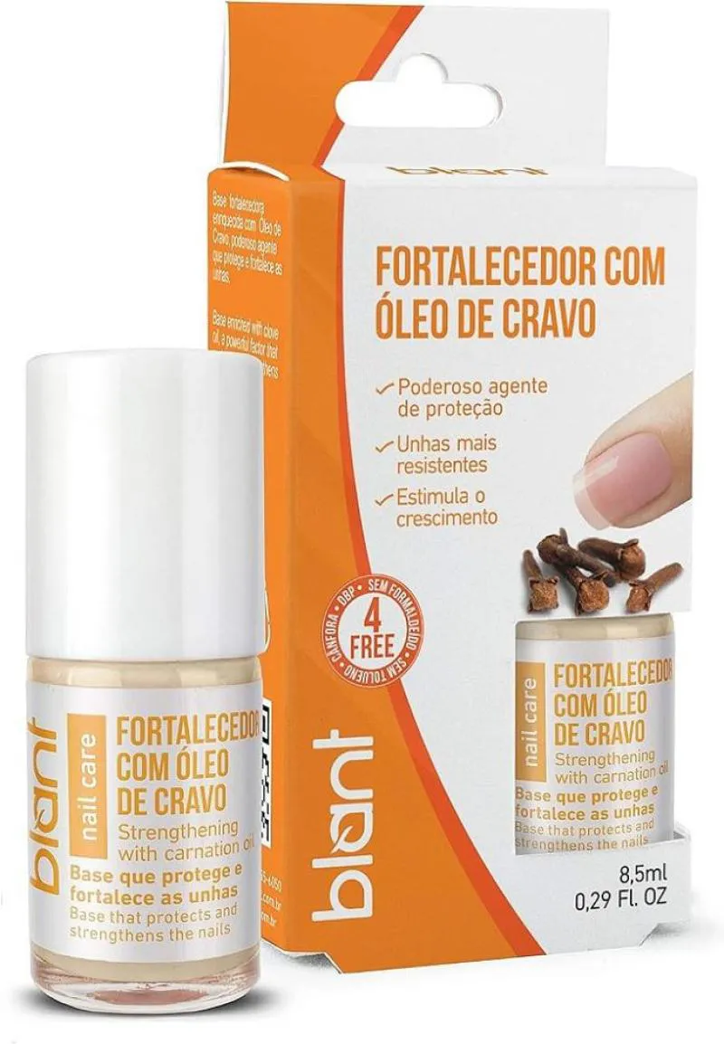 ESMALTE FORTALECEDOR COM OLEO DE CRAVO 4FREE BLANT