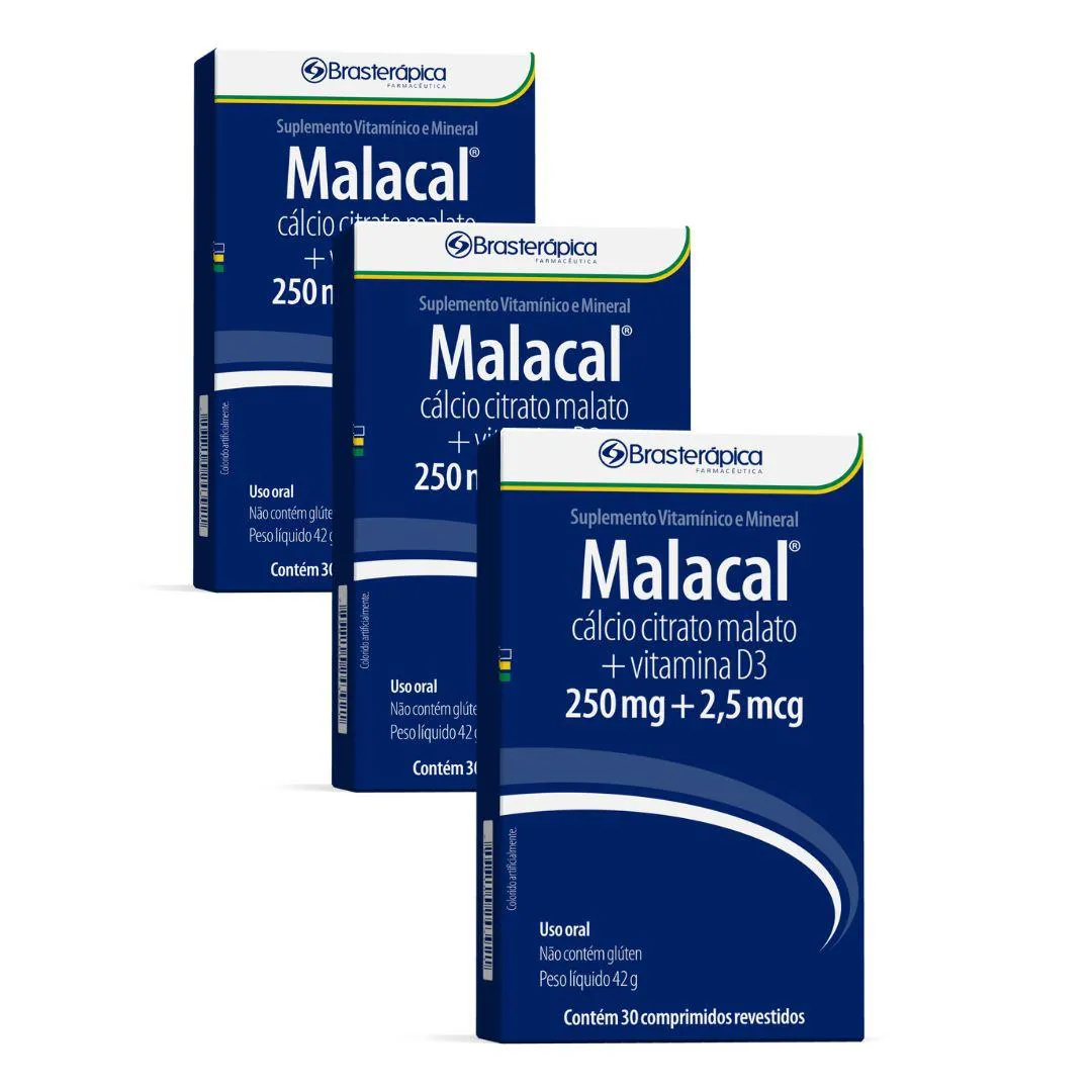 KIT 3 MALACAL COMP REV C/ 90 COMPRIMIDOS