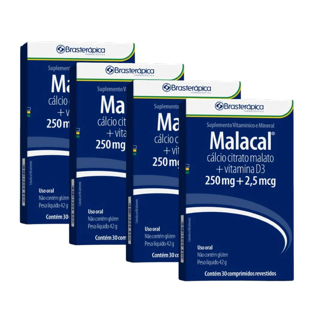KIT 4 UNI. MALACAL REV C/ 120 COMPRIMIDOS