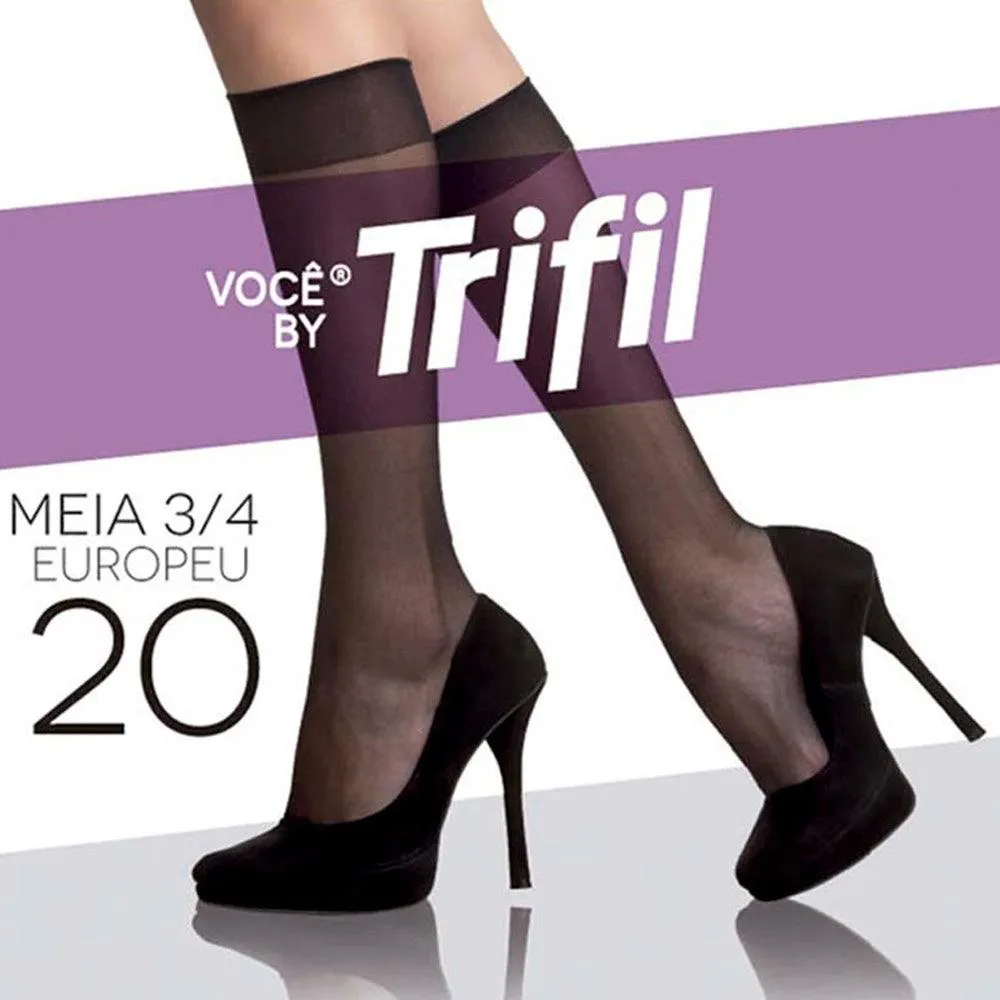 MEIA CALçA TRIFIL 3/4 EUROPEU T.U NATURAL CLAR