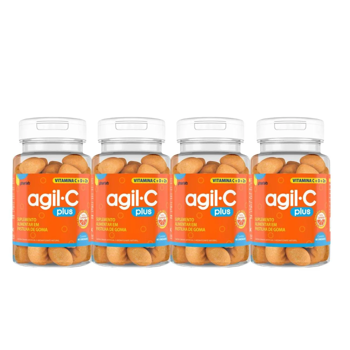 KIT C4 SUPLEMENTO ALIMENTAR AGIL C PLUS C40 GOMAS–PHARLAB