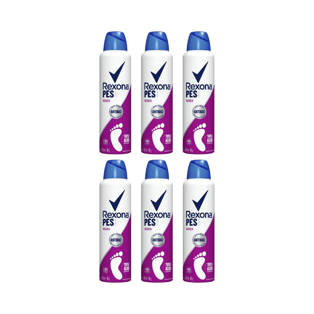 DESODORANTE PARA PéS REXONA AERO 153ML WOMEN - KIT C/ 6UN