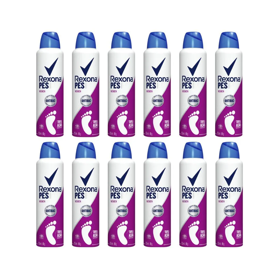 DESODORANTE PARA PéS REXONA AERO 153ML WOMEN - KIT C/ 12UN