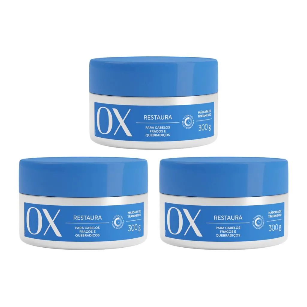MASCARA OX 300G RESTAURAçAO - KIT C/ 3UN