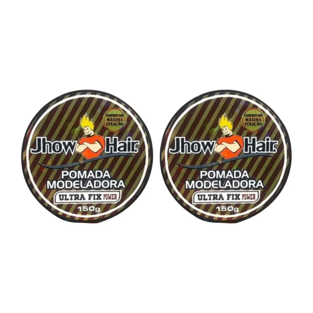 POMADA CAPILAR JHOW HAIR WAX HAIR POWER UVA ROXA 150G -2UN