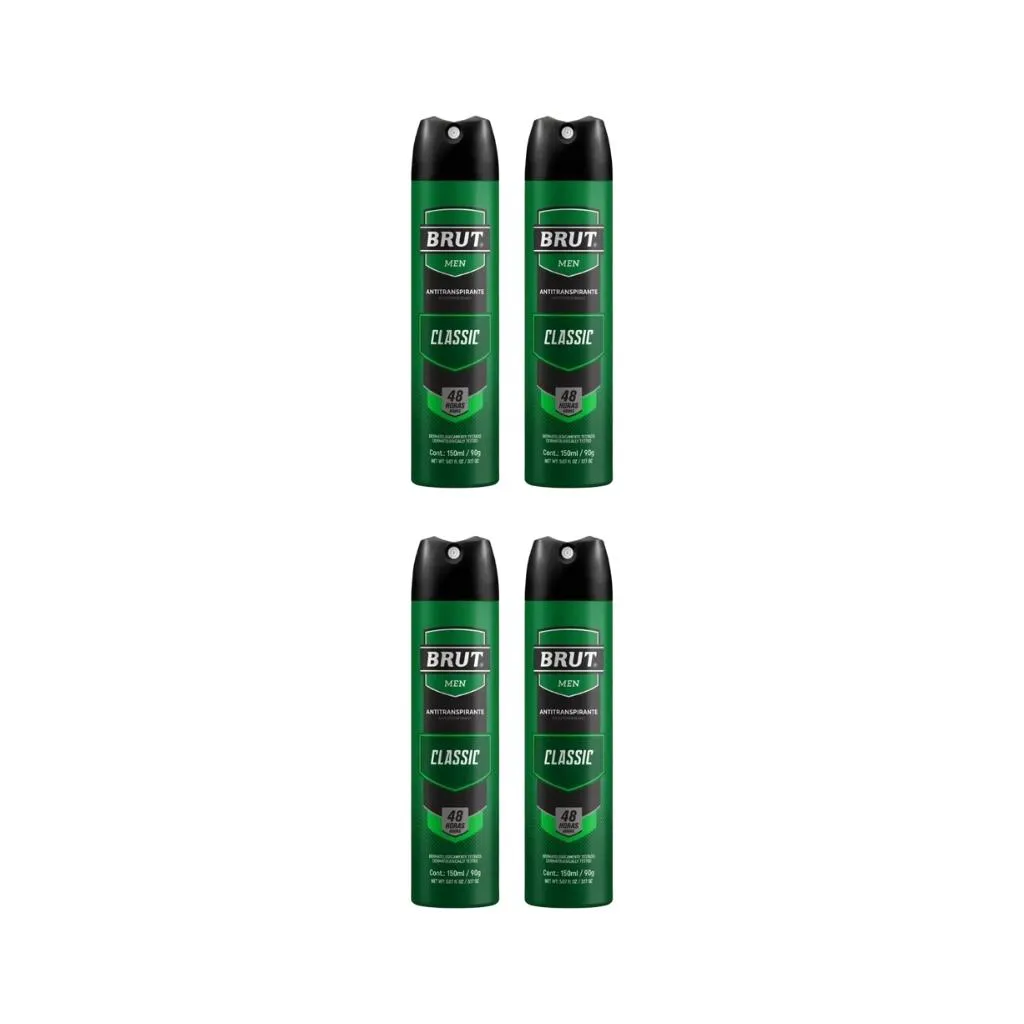DESODORANTE AERO ANTITRANS BRUT 150ML CLASSIC - KIT C/ 4UN