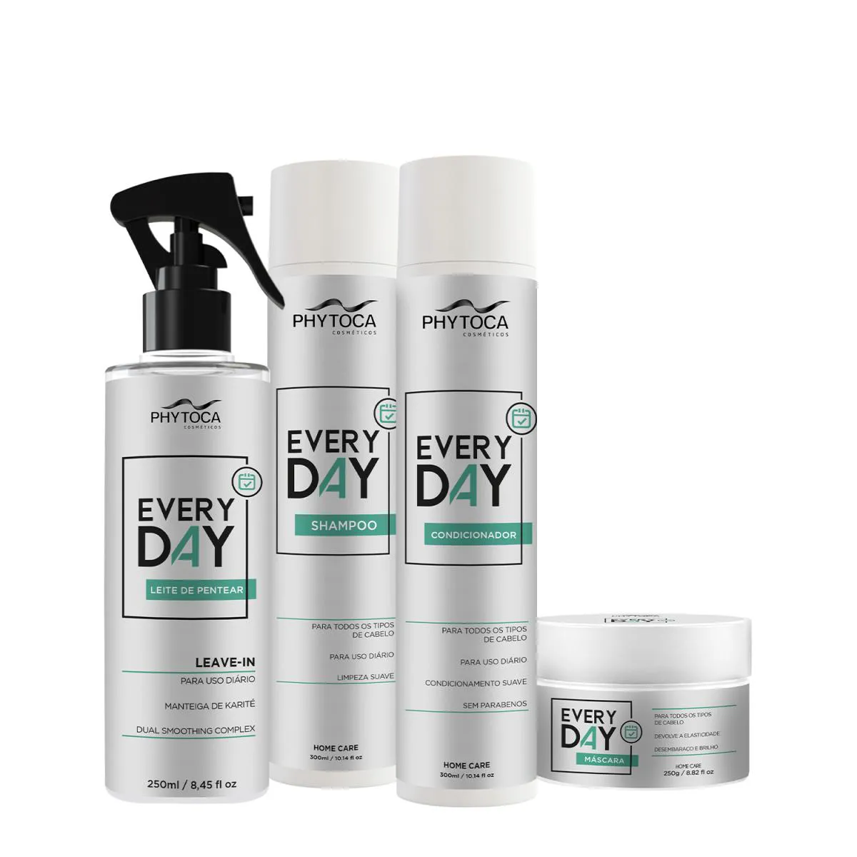 KIT PHYTOCA COSMETICS EVERY DAY HOME CARE LEAVE-IN (4 PRODUTOS)