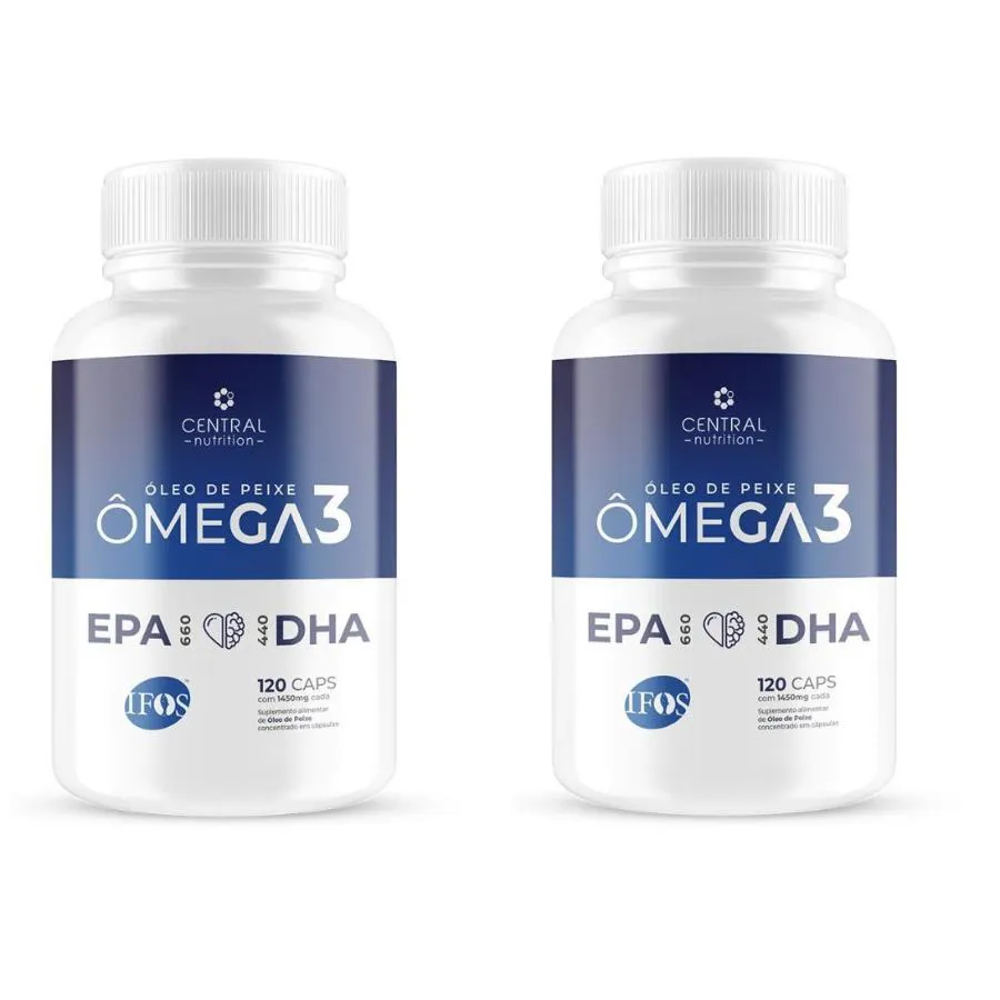 KIT COM 2 OMEGA 3 IFOS 660EPA | 440DHA 120 CáPSULAS - CENTRAL NUTRITION