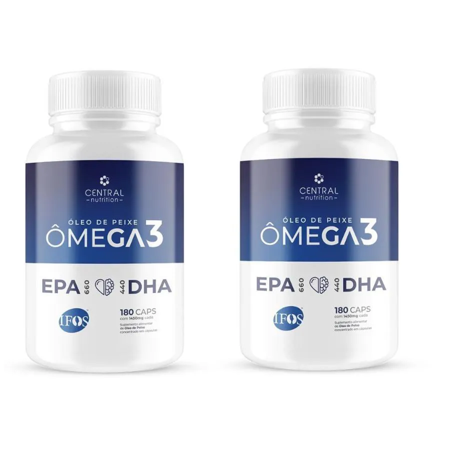 KIT COM 2 OMEGA 3 IFOS 660EPA | 440DHA 180 CáPSULAS - CENTRAL NUTRITION