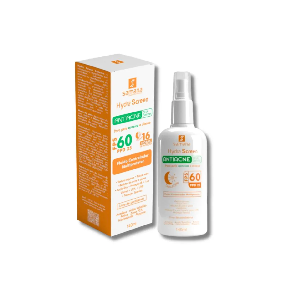 SAMANA HYDRA SCREEN FILTRO SOLAR ANTIACNE FPS 60 140ML