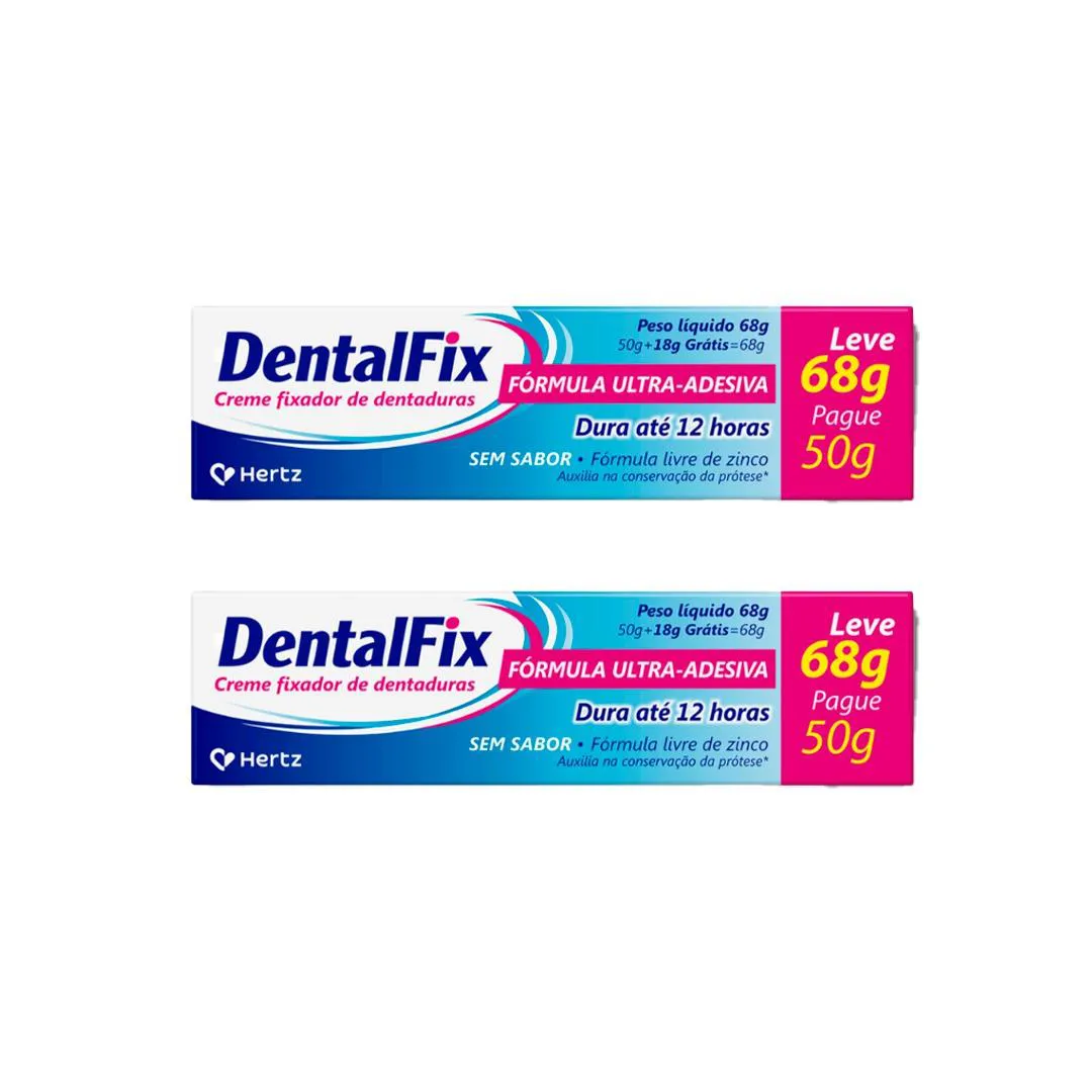 KIT 2 DENTALFIX SEM SABOR - 68G - KLEY HERTZ