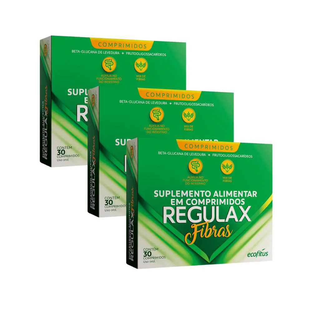 KIT 3 REGULAX FIBRAS - 30 CPR - ECOFITUS