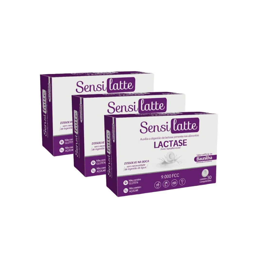 KIT 3 SENSILATTE LACTASE 9.000 FCC - 30 CAPS - PRATI DONADUZZI
