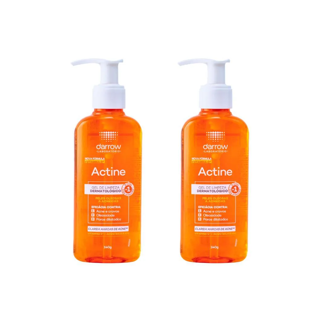 KIT 2 ACTINE GEL DE LIMPEZA - 140G - DARROW