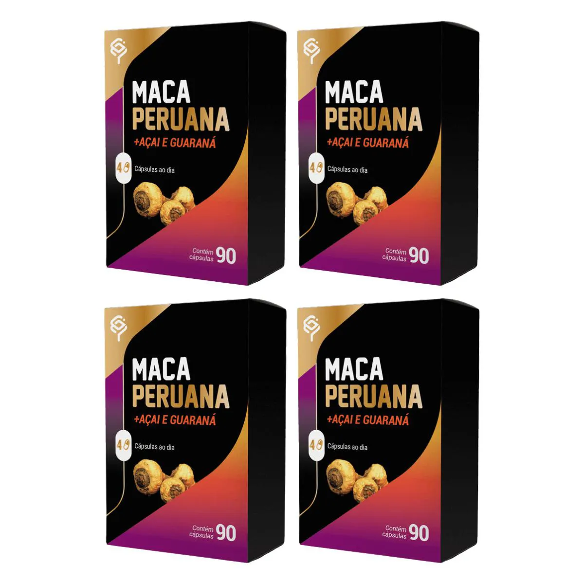 KIT 4UN MACA PERUANA + AçAí E GUARANá 90 CáPSULAS - COPAPHARMA