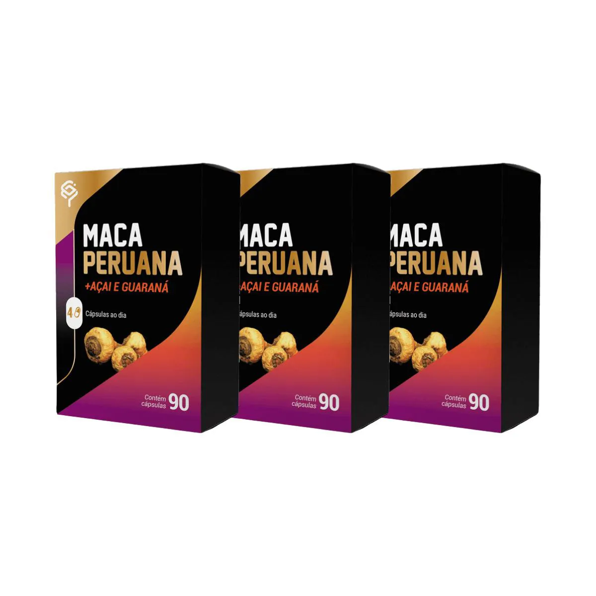 KIT 3UN MACA PERUANA + AçAí E GUARANá 90 CáPSULAS  - COPAPHARMA