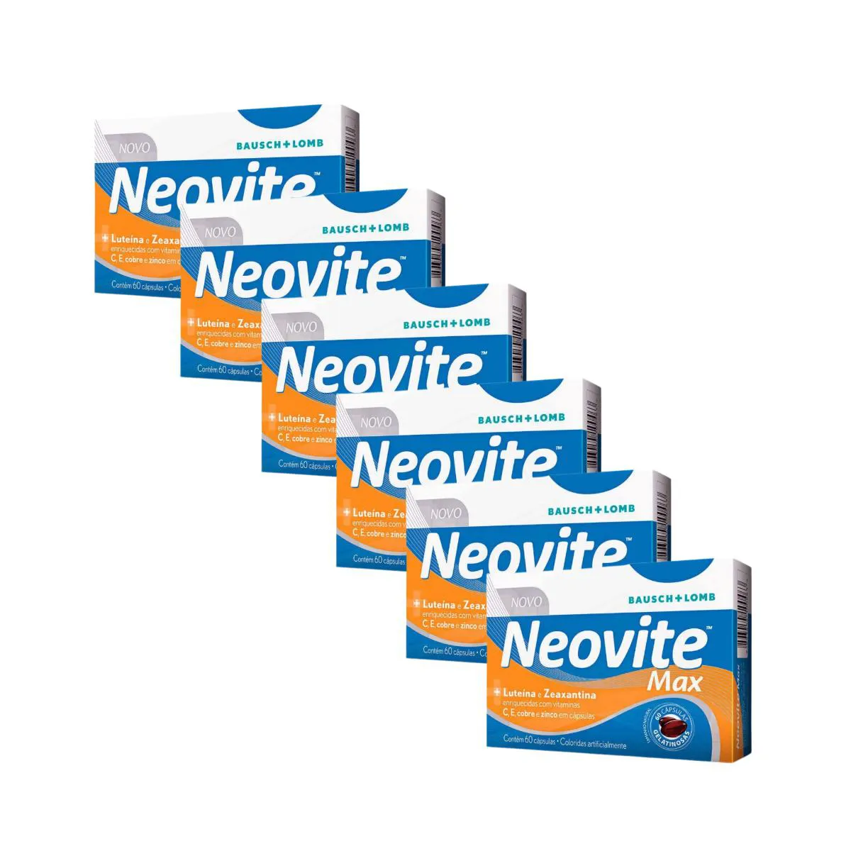 KIT 6UN NEOVITE MAX COM 60 CáPSULAS - BAUSCH + LOMB