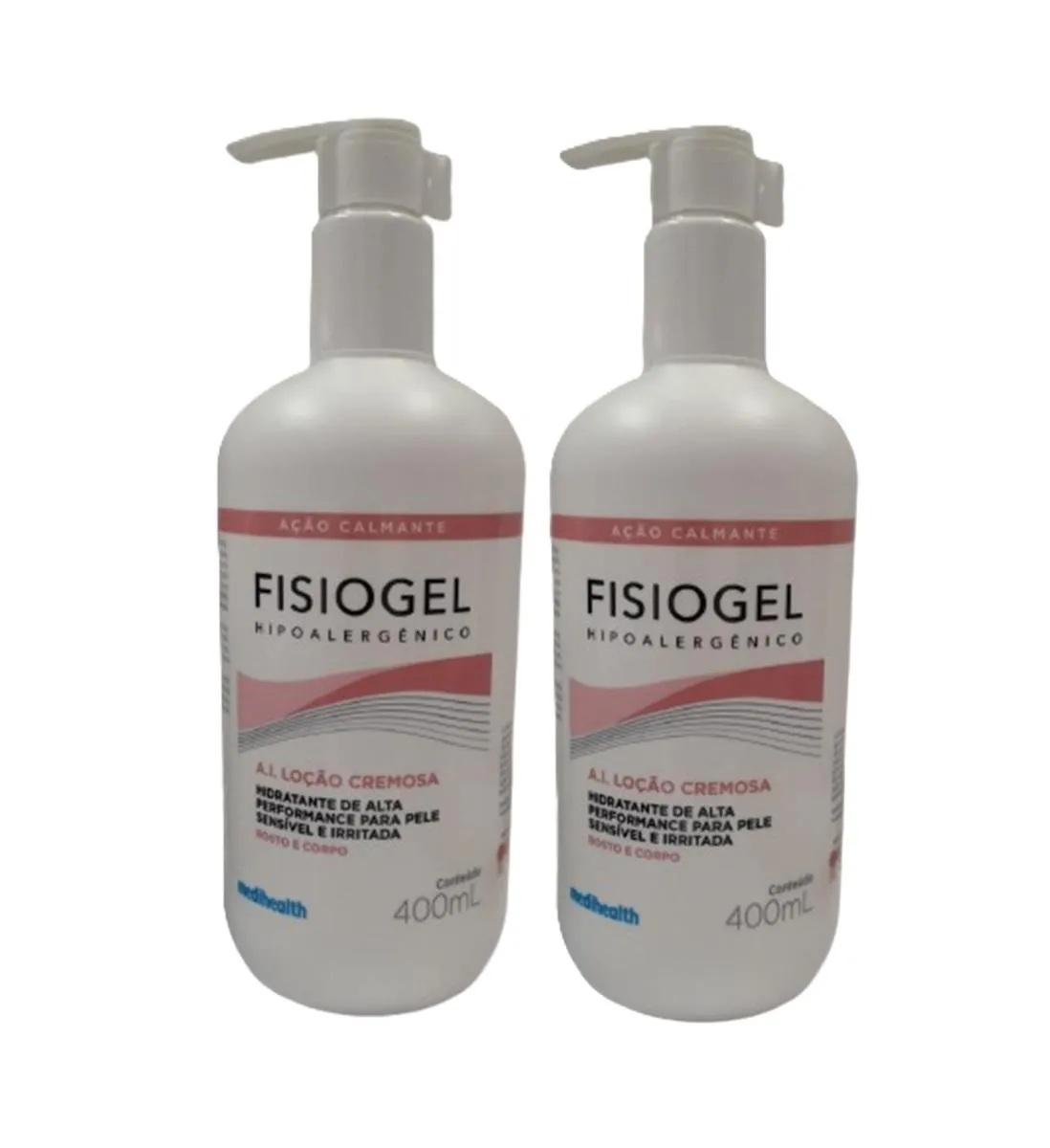 KIT 2 LOçãO CREMOSA FISIOGEL A.I. - ROSTO E CORPO 400ML