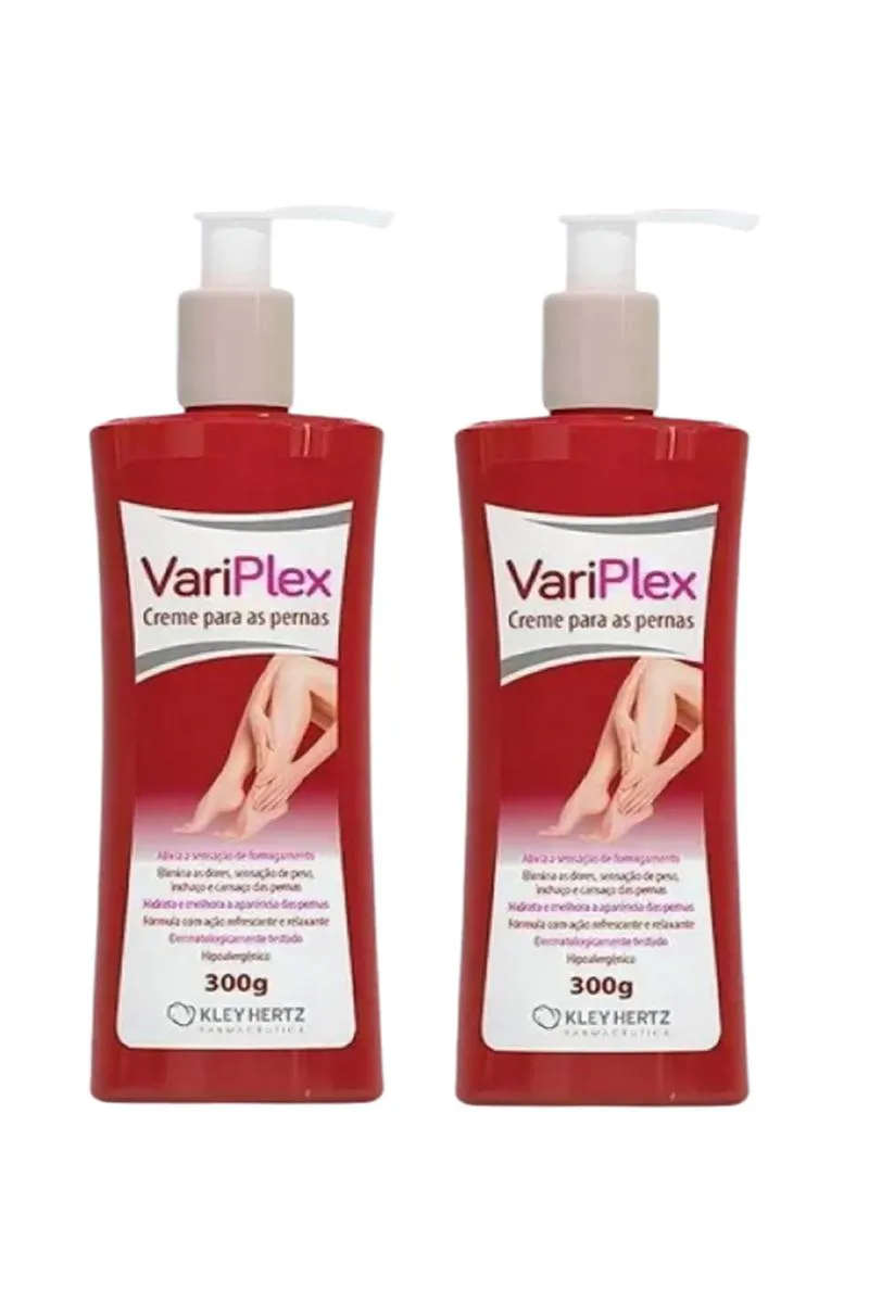 KIT 2 VARIPLEX CREME PARA AS PERNAS 300G