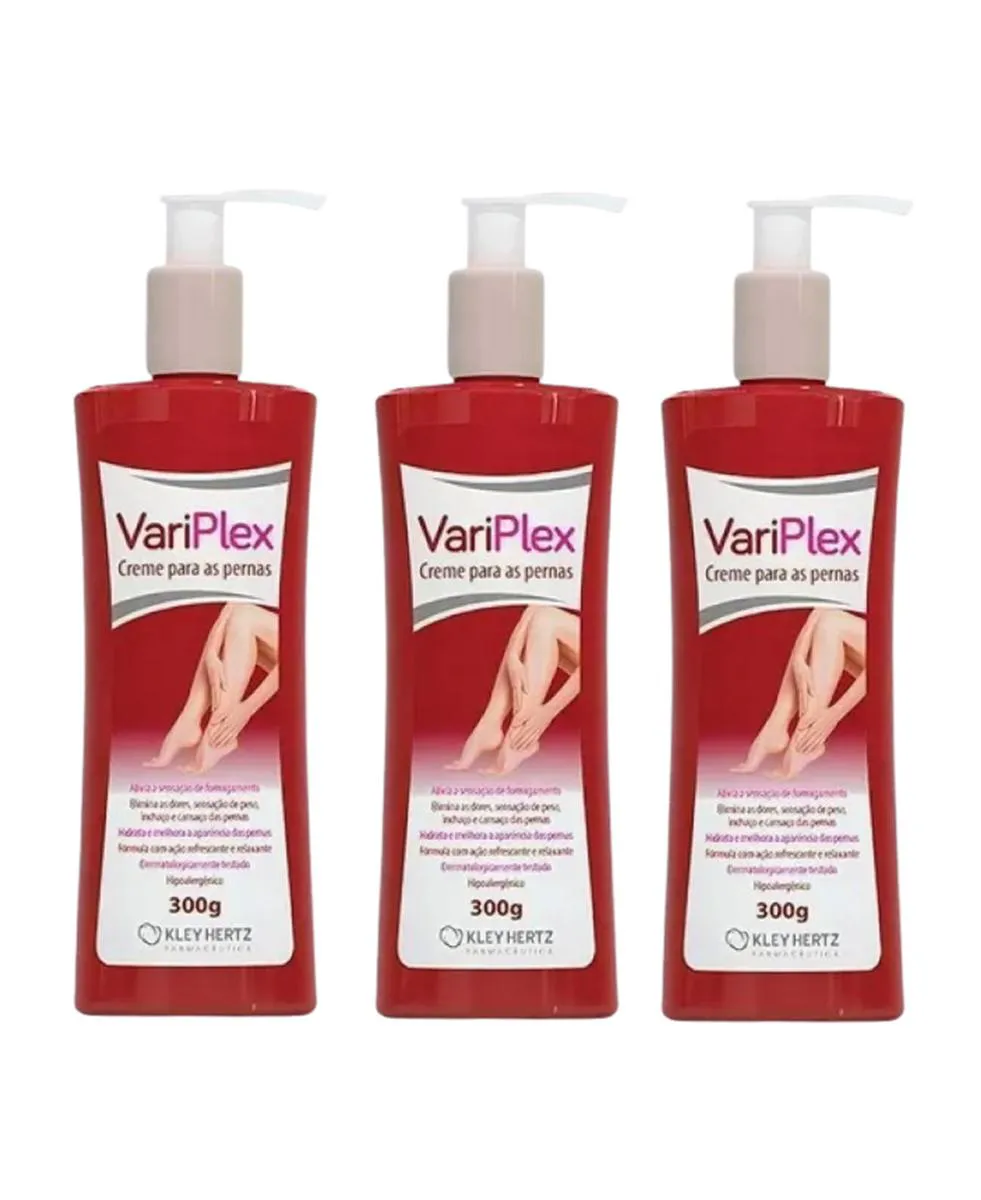 KIT 3 VARIPLEX CREME PARA AS PERNAS 300G