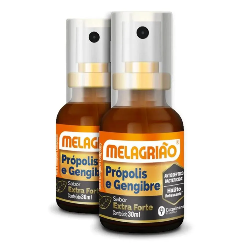 KIT 2 MELAGRIãO SPRAY PRóPOLIS SPRAY 30ML CATARINENSE EXTRA FORTE
