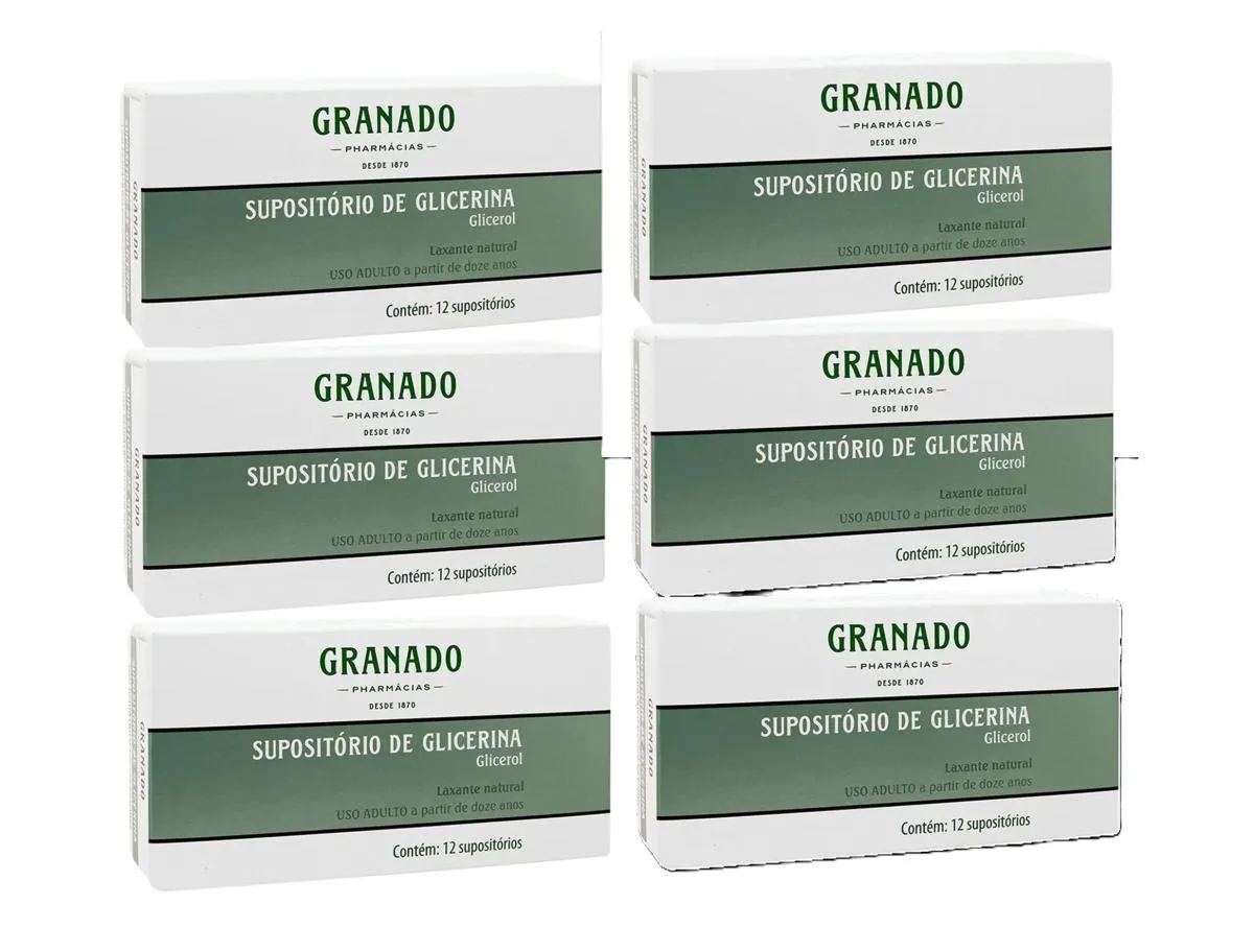 KIT 6 SUPOSITóRIO DE GLICERINA 12 SUPOSITóRIO - GRANADO