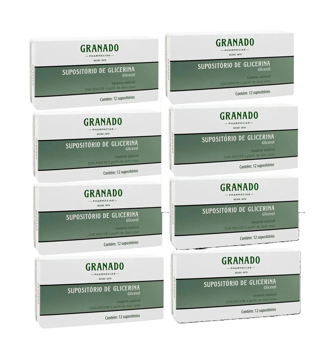 KIT 8 SUPOSITóRIO DE GLICERINA 12 SUPOSITóRIO - GRANADO