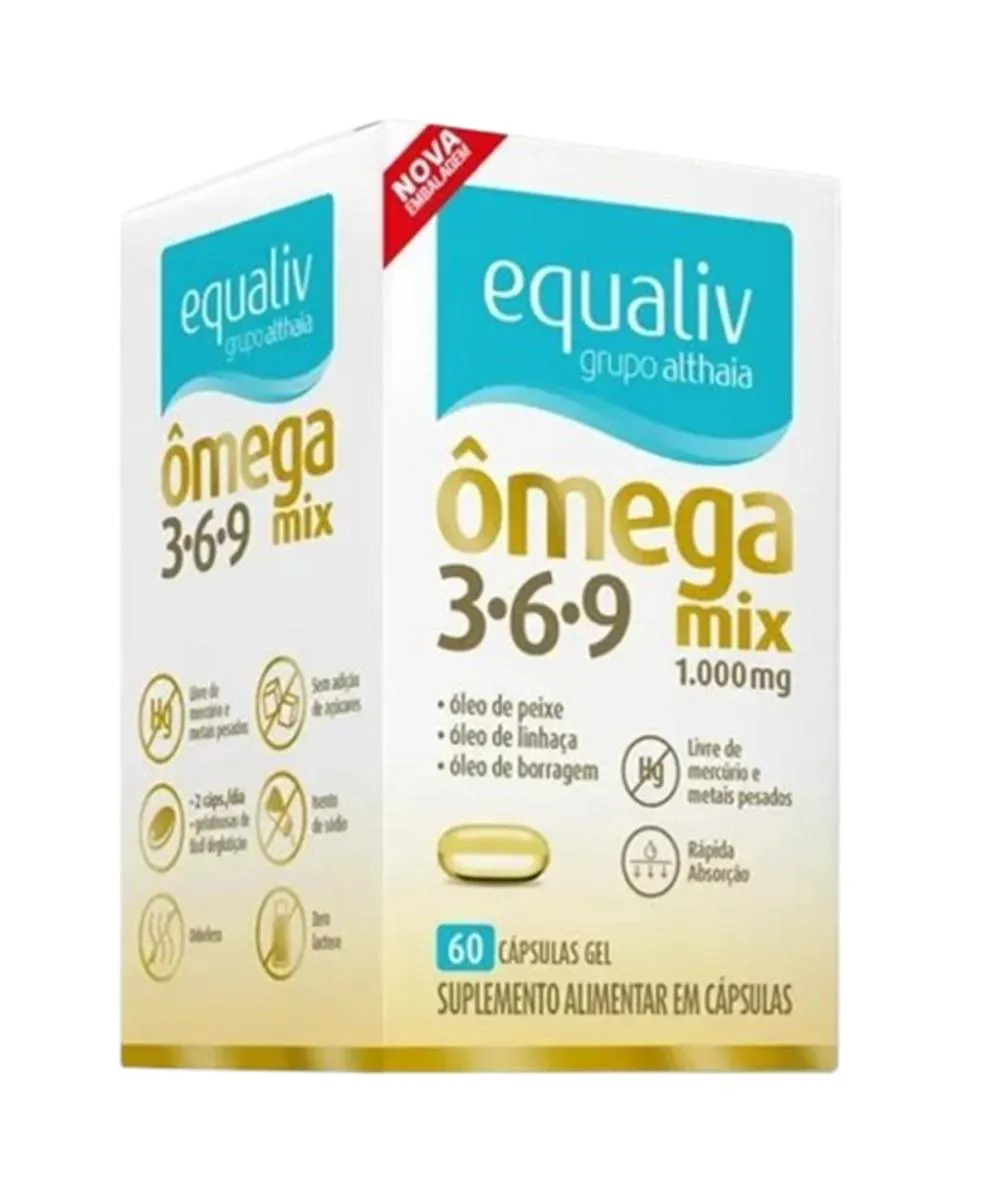 ÔMEGA MIX 3.6.9 1000MG 60 CáPS - EQUALIV