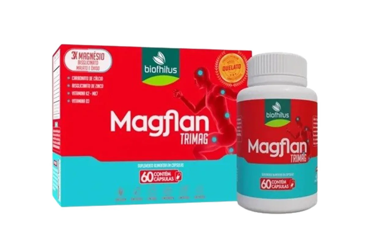 SUPLEMENTO ALIMENTAR MAGFLAN TRIMAG 60 CáPSULAS