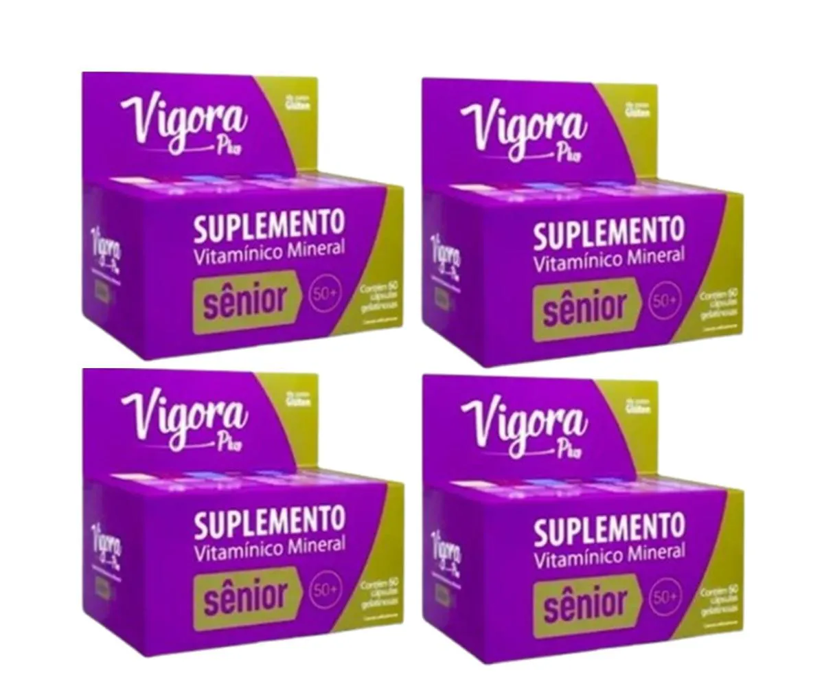 KIT 4 VIGORA PLUS SêNIOR 60 CáPSULAS