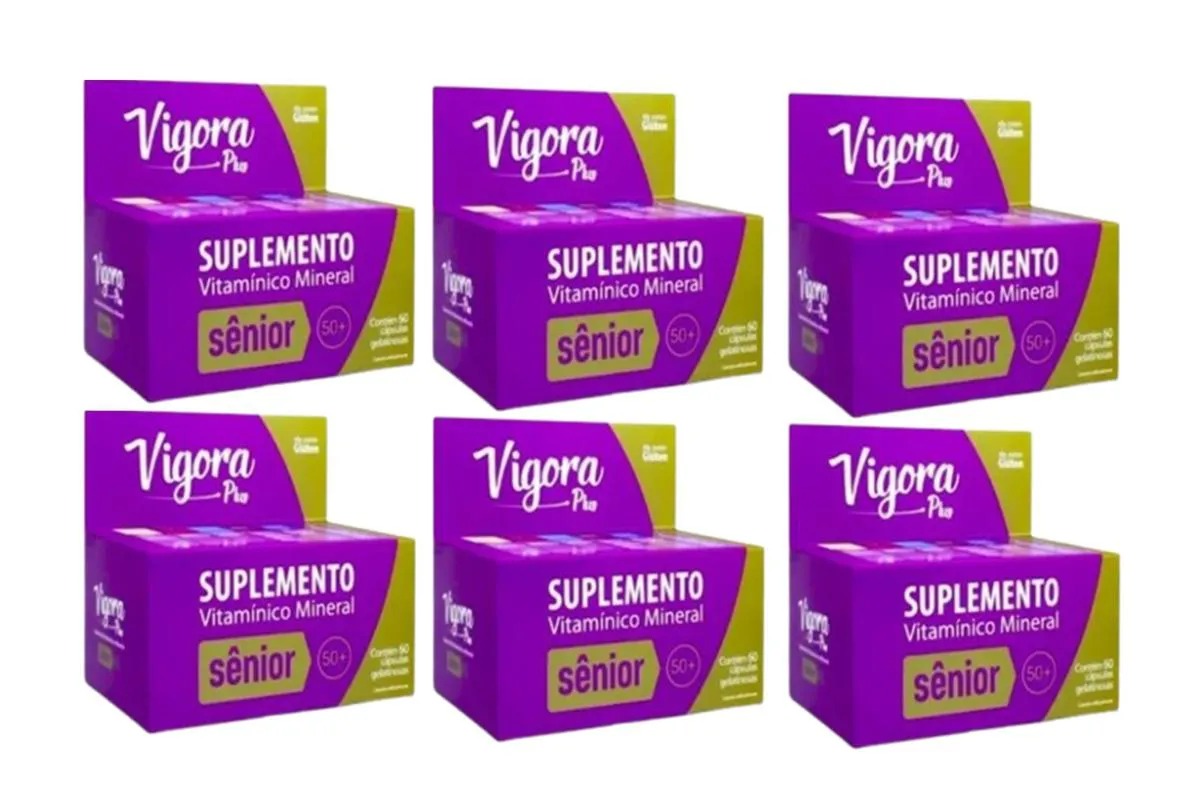 KIT 6 VIGORA PLUS SêNIOR 60 CáPSULAS