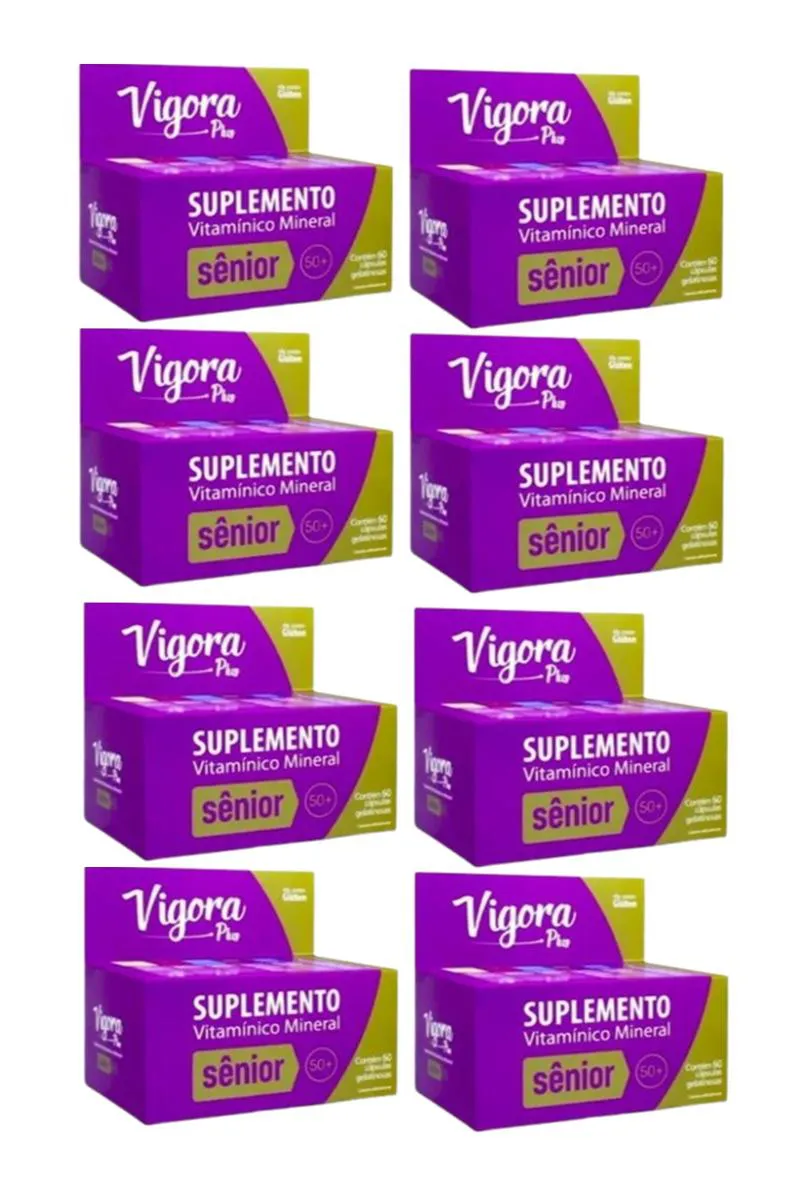KIT 8 VIGORA PLUS SêNIOR 60 CáPSULAS