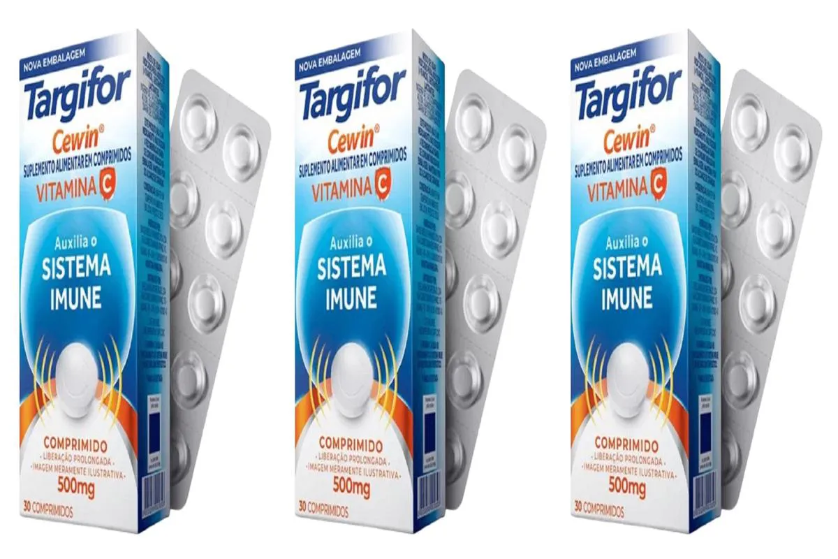 KIT 3 SUPLEMENTO CEWIN VITAMINA C 500MG 30 CPR - TARGIFOR