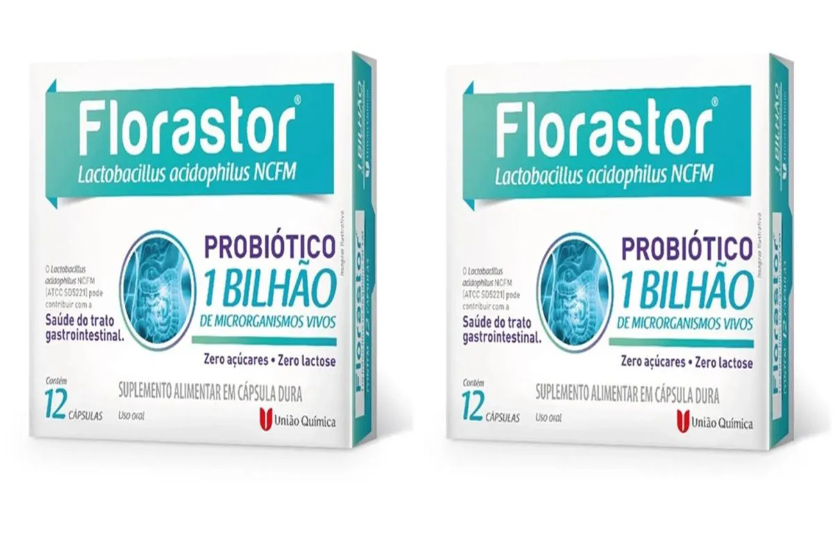 KIT 2 SUPLEMENTO FLORASTOR 12 CáPSULAS - UNIãO QUíMICA