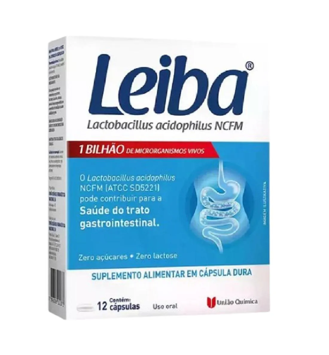 LEIBA LACTOBACILUS COM 1 BILHãO DE MICRORGANISMOS VIVOS 12CP