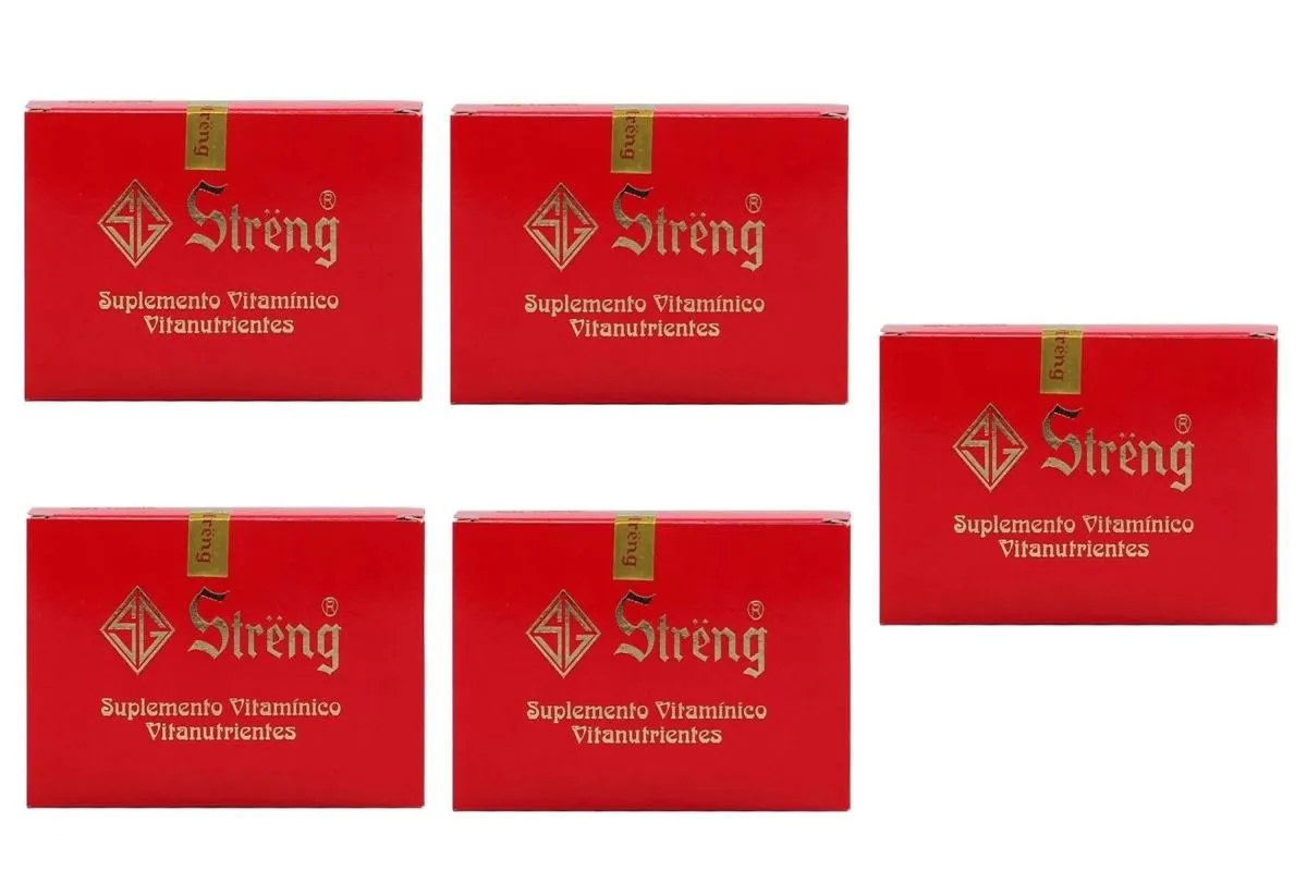 KIT 5 SUPLEMENTO VITAMíNICO STRENG 16 FRASCOS - KRONER