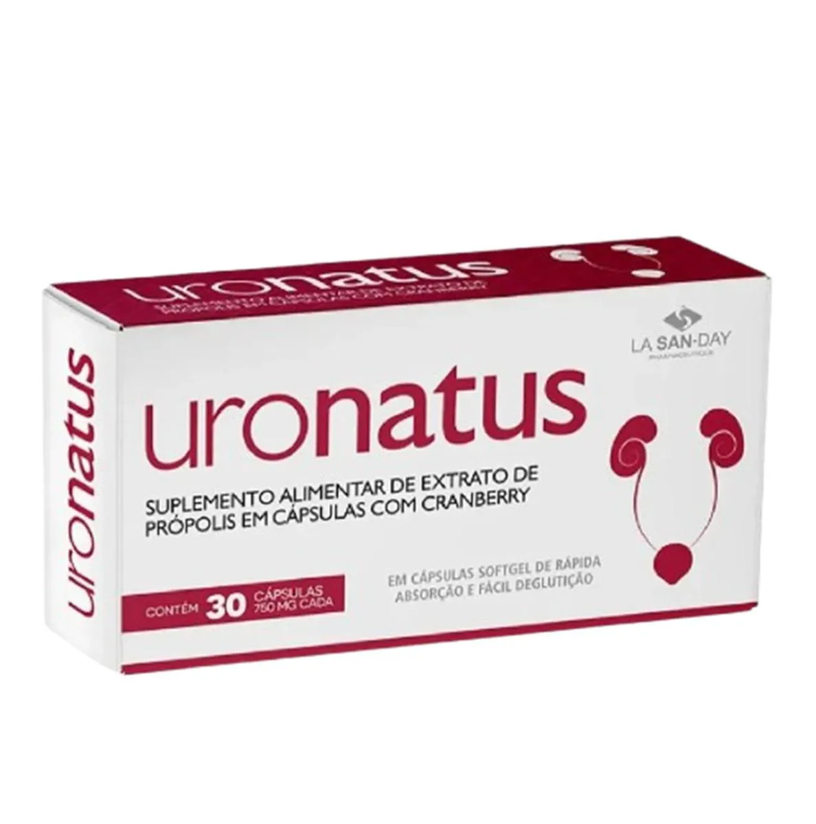 SUPLEMENTO URONATUS 750MG COM CRANBERRY 30 CPS - LA SAN-DAY