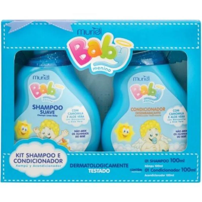 KIT BABY MURIEL SHAMPOO + CONDICIONADOR AZUL 100ML