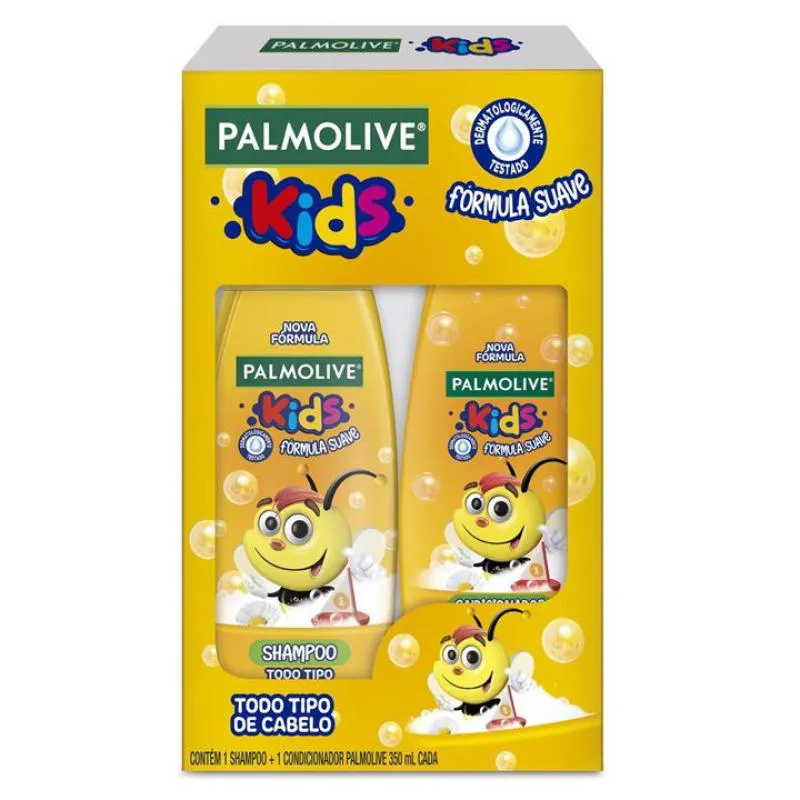 KIT INFANTIL PALMOLIVE KIDS 1 SHAMPOO + 1 CONDICIONADOR 350ML