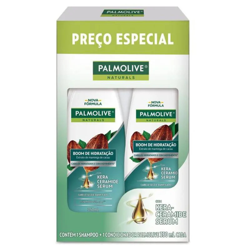 KIT PALMOLIVE BOOM DE HIDRATAçãO 1 SHAMPOO 350ML + 1 CONDICIONADOR 350ML