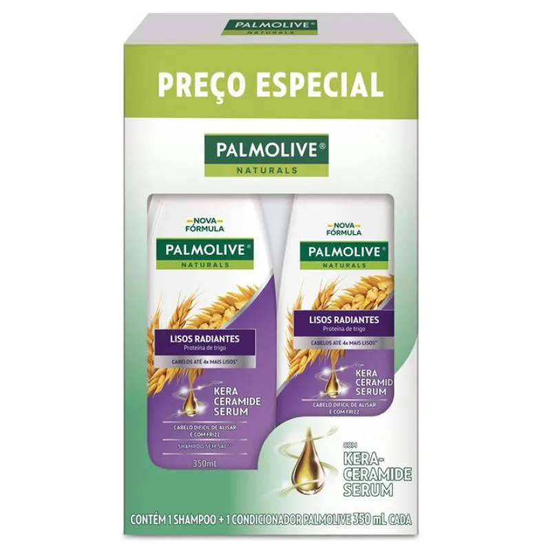 KIT PALMOLIVE LISOS RADIANTES 1 SHAMPOO 350ML + 1 CONDICIONADOR 350M