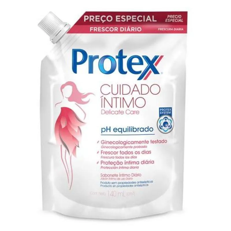 SABONETE ÍNTIMO LíQUIDO PROTEX DELICATE CARE 140ML REFIL