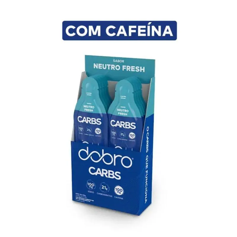 CARBS GEL DOBRO (DISPLAY 10 SACHêS 30G) - SABOR: NEUTRO FRESH COM CAFEINA